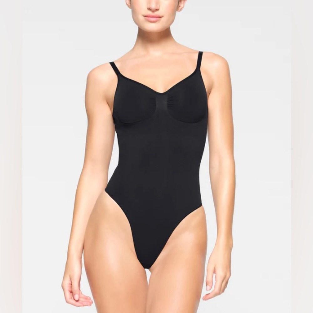 SKIMS Black Sculpting Bodysuit